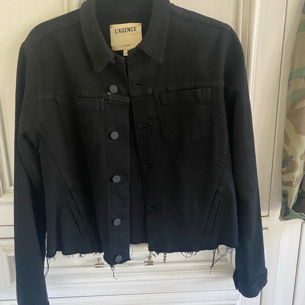 L’AGENCE Black denim jacket
